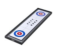 VEVOR Juego de Tejo y Curling 2 en 1 Juego de Tejo Portátil 114 x 31,5 cm Billar Holandés Tablero MDF de Doble Cara con 8 Discos Rodantes Juego de Mesa Bowling para Familia Amigos Fiesta Hogar