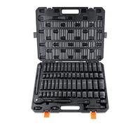 VEVOR Juego de Vasos de Impacto 1/2" Juego de Vasos de Impacto 58 piezas con Herramienta de Trinquete 6 Puntos Acero de Aleación CR-V HRC 42-48 con Estuche de Transporte para Reparación Automática