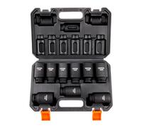 VEVOR Juego de Vasos de Impacto 1/2" Juego de Vasos de Impacto Métricos 9 piezas 29-38 mm Acero de Aleación CR-Mo Dureza HRC 42-48 con Estuche de Transporte para Reparación Automática