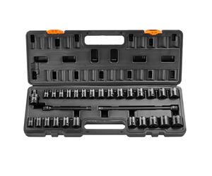VEVOR Juego de Vasos de Impacto 3/8" Juego de Vasos de Impacto Métricos 29 piezas 8-22 mm Acero de Aleación CR-V 6 Puntos Marcas de Tamaño Fáciles de Leer para Reparación de Automóviles, Taller