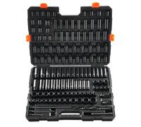 VEVOR Juego de Vasos de Impacto 9,5mm y 12,7 mm Juego de Vasos de Impacto Métricos 130 piezas Acero de Aleación CR-Mo 6 Puntos Marcas de Tamaño Fáciles de Leer para Reparación de Automóviles, Taller