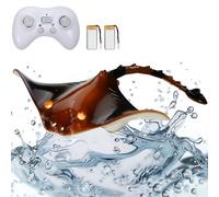 VEVOR - Juguete de control remoto con forma de mantarraya, robot de alta simulación de 2,4 GHz con luz, 2 baterías recargables, para piscina, bañera o lago, juguete de barco RC para nadar para niños y