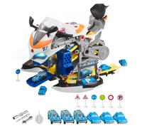 VEVOR Juguete de Motor de Motocicleta, 25 uds Mecánica de Motocicletas con Piezas Extraíbles, Luces y Sonidos, Simulación de Conducción y Carreras en Pista, a Niños a Partir de 3 Años, Amarillo