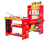 VEVOR Juego de Tienda de Comestibles de Madera para Niños con Caja Registradora