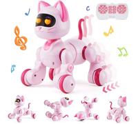 VEVOR Juguete robot para gatos con control remoto, mascota robótica interactiva inteligente programable con control táctil para niños, juguete acrobático que camina, canta y baila para niños de 3, 4, 