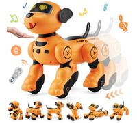 VEVOR Juguete Robot para Perros con Control Remoto, 2,4 GHz, Programable Interactivo con Función de Seguimiento, Control Táctil y por Voz Juguete Acrobático RC para Niños de 3 Años en Adelante