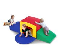 VEVOR Juguetes de escalada para niños pequeños en interiores, 5 PCS de equipo de juego para escalar, gatear y túneles, laberinto de túnel de espuma con escaleras y rampa, para niños en edad preescolar