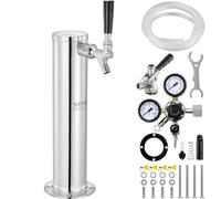 VEVOR Kegerator Tower Kit Kit de conversiσn de cerveza de un solo grifo Dispensador de torre de cerveza de barril de acero inoxidable con regulad