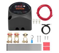 VEVOR Kit Aislador de Batería Dual, 12 V 140 A Modos Manual y Automático Relé Sensible al Voltaje con Pantalla LCD, Aislador de Batería para Cámper Vehículo Todoterreno Caravana Camión Barco Yate