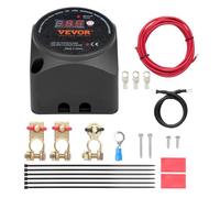 VEVOR Kit Aislador de Batería Dual, 12 V 140 A Modos Manual y Automático Relé Sensible al Voltaje con Pantalla LCD, Aislador de Batería para Cámper Vehículo Todoterreno Caravana Camión Barco Yate