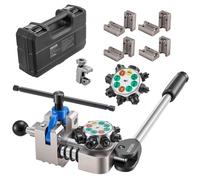 VEVOR Kit de Abocardado de Línea de Freno con Doble Burbuja 45 Grados Herramienta para Tubos de Frenos 4,76 mm a 9,52 mm Kit Profesional para Reparación Automotriz con Cabezal Cortatubos Llave y Caja