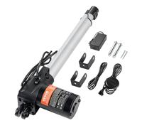 VEVOR Kit de actuador lineal, actuador de movimiento lineal de 250 mm, 24 V, alta velocidad, 25 mm/s, actuador lineal de 220 lb/1000 N para elevación de TV/mesa/sofá, IP44, adaptador de corriente