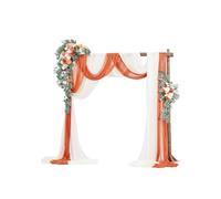 VEVOR Kit de Arco de Flores Artificiales Naranja para Bodas 2 Flores 3 Cortinas