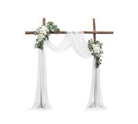 VEVOR Kit de Arco de Flores Artificiales para Bodas, con Cortinas, 2 Piezas de Arreglos Florales, 1 Pieza de Cortinas Transparentes, para Decoración de Ramos de Ceremonia, Recepción y Telón de Fondo