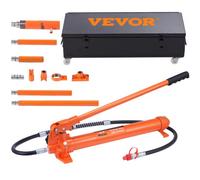VEVOR Kit de Ariete Hidráulico Portátil 20 T Kit de Reparación de Energía para Carrocería 145 mm Juego de Cilindros Hidráulicos con 3 Vástagos 100/300/500 mm para Reparación de Coches Construcción