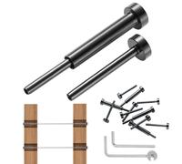 VEVOR Kit de barandilla de cable invisible 30 Piezas receptor invisible 1/8" T316 extremo de perno de engarce de acero inoxidable tensor 1/8" para barandilla de cable de poste de madera/metal, negro