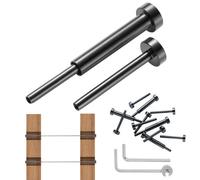 VEVOR Kit de barandilla de cable invisible 30 Piezas receptor invisible 1/8" T316 extremo de perno de engarce de acero inoxidable tensor 1/8" para barandilla de cable de poste de madera/metal, negro