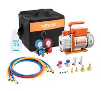 VEVOR Kit de Bomba de Vacío y Manómetro 3,5 CFM 99 L/min, Bomba de Vacío de Paletas Rotativas, Compatible con R134a, R22, R410a, R1234YF y R32 para Aires Acondicionados de Automóviles y Hogares