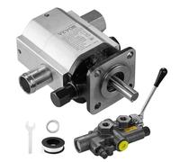VEVOR - Kit de Bomba hidráulica para Troncos de 16 GPM, Bomba de Engranajes hidráulica de Aluminio de 2 etapas 4000 PSI con válvula de Entrada de 1 Pulgadas, Salida NPT 1/2 '' 3600 RPM, para Motor