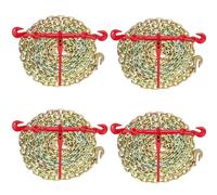 VEVOR Kit de cadena y aglutinante 10-13 mm aglutinantes de carga con trinquete 4,18 T de fuerza de trabajo aglutinantes y cadenas de trinquete con ganchos G70 10mm x 3m para camión, amarre, transporte