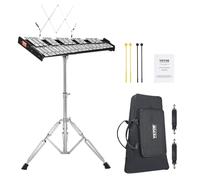 VEVOR Kit de Campana de Xilófono Glockenspiel de 32 Notas Juego de Instrumentos de Percusión Profesional con Mazos, Baquetas, Atril, Soporte Ajustable y Bolsa de Transporte para Estudiantes, Adultos