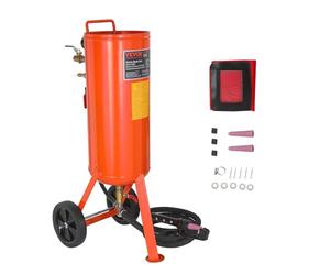 VEVOR Kit de Chorro de Arena de Alta Presión 60-110 PSI Tanque de Chorro de Arena Abrasivo Portátil 137 L con 2 Boquillas de Cerámica y Separador de Agua y Aceite para Eliminar Pintura, Manchas, Óxido