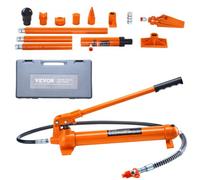 VEVOR Kit de Cilindro Hidráulico Gato Hidráulico Portátil 12 T con Manguera de Aceite de 1,4 m Kit de Reparación de Marco de Carrocería para Reparación de Automóviles, Camiones, Granja, Naranja