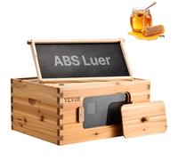 VEVOR Kit de Colmena de Abejas 10 Marcos con Ventanas Acrílicas Madera de Abeto