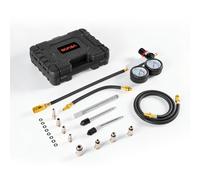 VEVOR Kit de Comprobador de Fugas de Cilindros, Rango de Manómetro de 0-100 PSI, Probador de Compresión de Cilindros con 4 Adaptadores, 2 Tubos Metálicos, Prueba de Presión y Tasa de Fugas en Autos