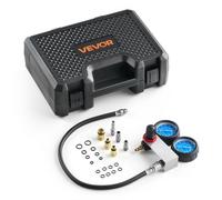 VEVOR Kit de Comprobador de Fugas de Cilindros Rango de Manómetro de 0-100 PSI, Probador de Compresión de Cilindros con 4 Adaptadores y Conexiones de Aire, Prueba de Presión y Tasa de Fugas en Autos
