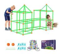 VEVOR Kit de Construcción de Fortalezas para Niños 140 Piezas Que Brillan en la Oscuridad Juguetes de Construcción Stem Juego de Construcción de Fortalezas con 96 Varillas y 44 Pelotas para Niños
