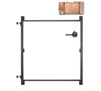 VEVOR Kit de Construcción de Portones Apto para Aberturas de 1524-2438 mm Material de Hierro Escuadra para Marco de Portón Completo Anti Hundimiento con Pestillo y Tornillos Para Cercas de Madera