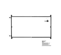 VEVOR Kit de Construcción de Portones Apto para Aberturas de 1524-2438 mm Material de Hierro Escuadra para Marco de Portón Completo Anti Hundimiento con Pestillo y Tornillos Para Cercas de Madera