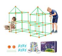 VEVOR - Kit de construcción para niños, 140 Piezas, Juguetes de construcción Stem, Brillan en la Oscuridad para niños de 4 5 6 7 8 años y más, Juego de Tienda Interior con 96 Varillas y 44 Bolas