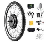 VEVOR Kit de Conversión de Bicicleta Eléctrica 1000 W, Kit de Motor de Cubo de Bicicleta Eléctrica de Rueda Delantera de 48 V con Controlador de Velocidad Mejorado, 420 RPM, 650 x 650 x 190 mm
