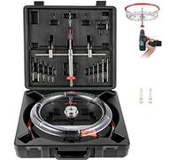 VEVOR Kit de Cortador de Sierra Perforadora Agujeros Redondos Diámetro Ajustable 40-200 mm Cortador de Sierra de Orificio Circular Acero Sierra de Perforación con Recoge Polvo para Techo Cemento Yeso
