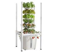 VEVOR Kit de Cultivo Hidropónico, Sistema de Torre Hidropónica, 6 Niveles y 30 Agujeros, con Luces LED Control de APP Bomba de Agua y Depósito de 20 L, Plantador Interior para Hierbas Frutas Vegetales