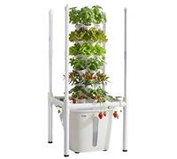 VEVOR Kit de Cultivo Hidropónico, Sistema de Torre Hidropónica, 6 Niveles y 30 Agujeros, con Luces LED Control de APP Bomba de Agua y Depósito de 20 L, Plantador Interior para Hierbas Frutas Vegetales