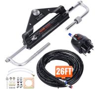 VEVOR Kit de dirección hidráulica fueraborda 150 HP Sistema de dirección hidráulica Marina Cilindro de Bloqueo bidireccional Manguera de 26 pies para Barcos de un Solo Motor de una Sola estación