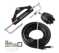 VEVOR Kit de Dirección Hidráulica para Fueraborda 150 HP, 2,5 MPa, para Embarcaciones, con Cilindro de Bloqueo Bidireccional, 2 Mangueras de Alta Resistencia 7,3 m, para Uso con Un Solo Motor