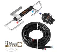 VEVOR Kit de Dirección Hidráulica para Fueraborda 90 HP, con Bomba de Dirección de 2,5 MPa, Cilindro de Bloqueo Bidireccional, Mangueras de Alta Resistencia de 6 m, Para Uso con Un Solo Motor