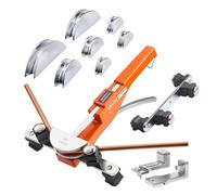 VEVOR Kit de Dobladora de Tubos 6 a 22 mm, Compacta, con Trinquete, Avance/Retroceso, 7 Matrices de Aleación de Aluminio, para HVAC de Cobre, Aire Acondicionado y Refrigeración, 380 x 260 x 90 mm