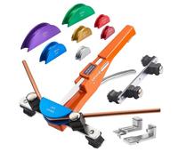 VEVOR Kit de Dobladora de Tubos 6 a 22 mm, Compacta, con Trinquete, Avance/Retroceso, con Matrices de Aleación de Aluminio de 7 Colores, para HVAC de Cobre, Aire Acondicionado, 380 x 260 x 90 mm