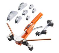 VEVOR Kit de Dobladora de Tubos de 6 a 22 mm, Herramienta Compacta Manual de Trinquete para Tubos, con 7 Matrices de Aleación Aluminio, para Refrigeración, HVAC, Cobre y Aluminio, Hacia Adelante