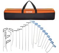 VEVOR Kit de eliminación de abolladuras sin Pintura 21 PCS Kit de Varilla de eliminación de abolladuras de carrocería de Acero Inoxidable con Bolsa para Mantenimiento de Taller de abolladuras Menores