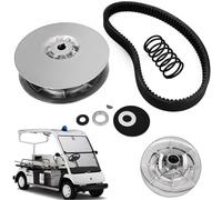 VEVOR Kit de embrague trasero para carrito de golf de gasolina Yamaha G2-G22 1985+ Kit de embrague secundario con correa JN6-G6201-03 JN6-G6201-04, plateado