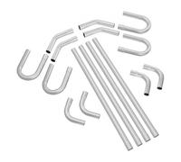 VEVOR kit de Escape Tubo Galvanizado Universal con Junta Deslizante y Tubo de Escape 16 Piezas 50,8 mm para Sistema de Escape, Apto para Garajes, Tiendas de Reparación de Automóviles, Tiendas 4S