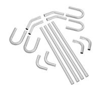 VEVOR kit de Escape Tubo galvanizado Universal con Junta Deslizante y Tubo de Escape 16 Piezas 76,2 mm para Sistema de Escape, Apto para Garajes, Tiendas de Reparación de Automóviles, Tiendas 4S