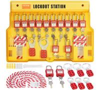 VEVOR Kit de Etiquetado de Bloqueo Eléctrico, 60 Piezas de Estación de Etiquetado de Bloqueo de Seguridad que Incluye Candados, Cerrojos, Etiquetas, Kit de Expansión para Energía Eléctrica Industrial
