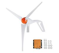 VEVOR Kit de Generador de Turbina Eólica 500 W 24 V 3 Palas Controlador MPPT Dirección del Viento Ajustable Velocidad de Arranque del Viento 2,5 m/s para Hogar, Granja, Vehículos Recreativos, Barcos